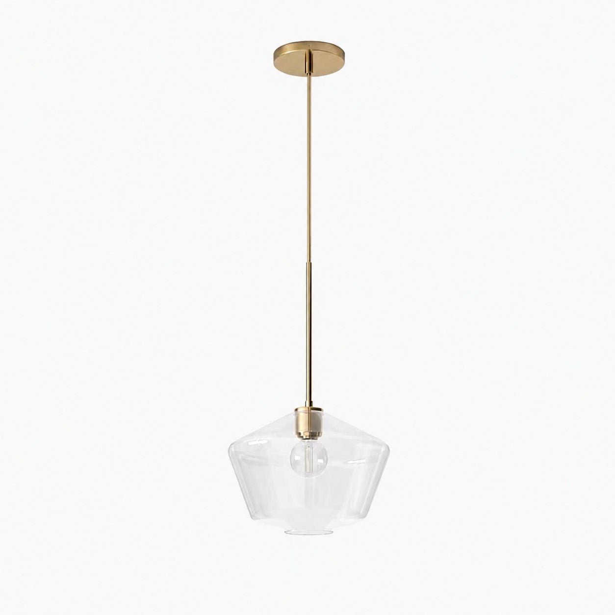 Merin Transparent Glass Sculpture Geometric Chandelier