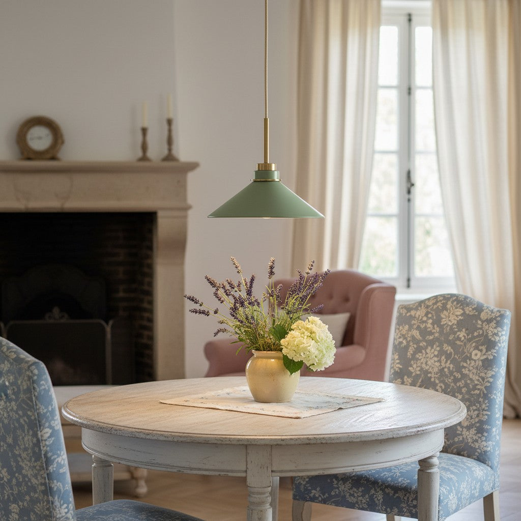 Aurenza Modern Farmhouse Pendant Light - Adjustable Shade for Warm Ambiance