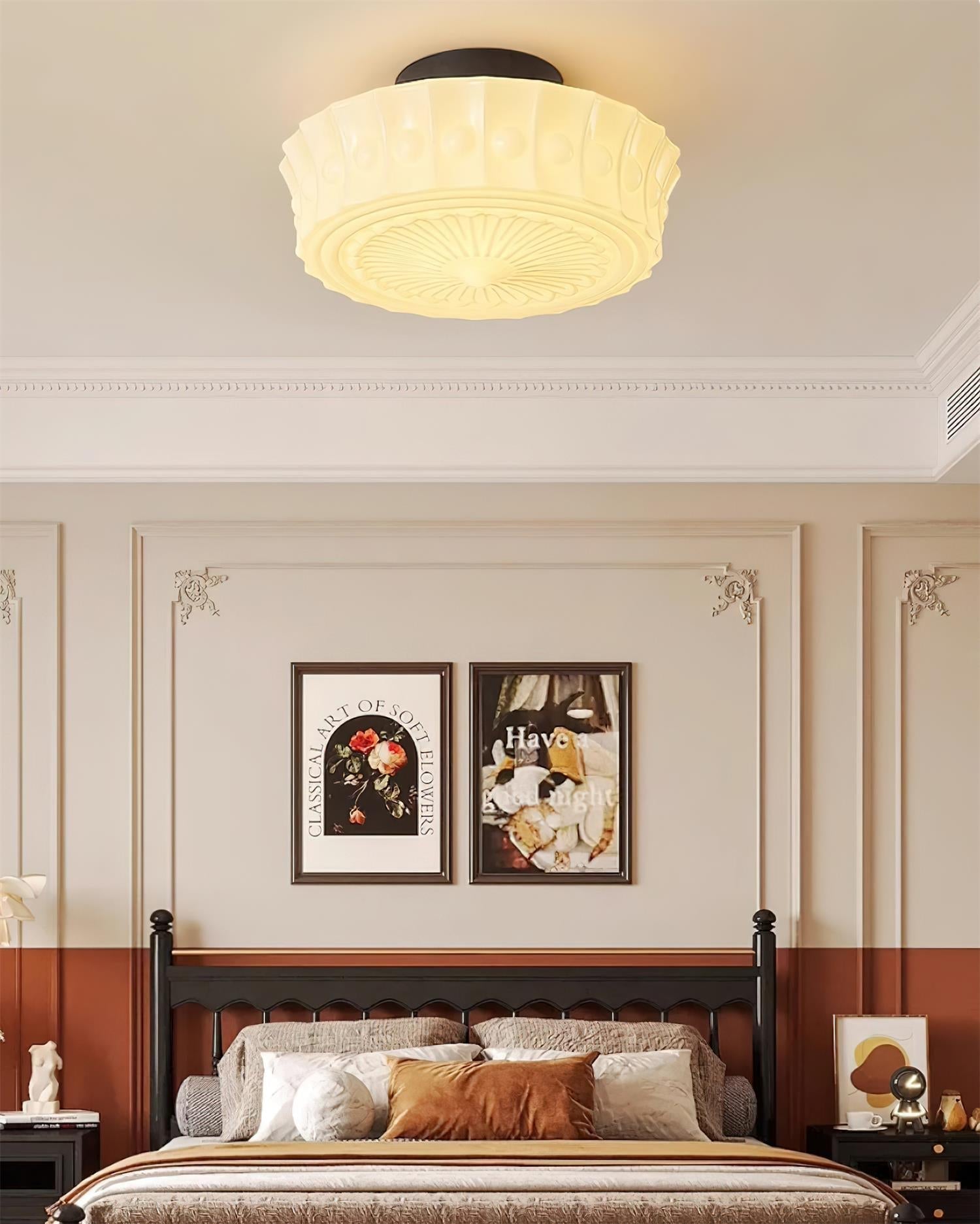 Palace Style Symmetrical Design Flush Mount Lighting