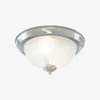 TF Vintora Modern Flush Ceiling Light – Ribbed Glass and Metal Trim for Kitchens or Hallways