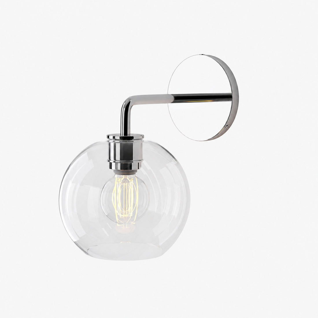 Selvion Artistic Globe Sconce Light - Handcrafted Glass Sculptural Wall Fixture