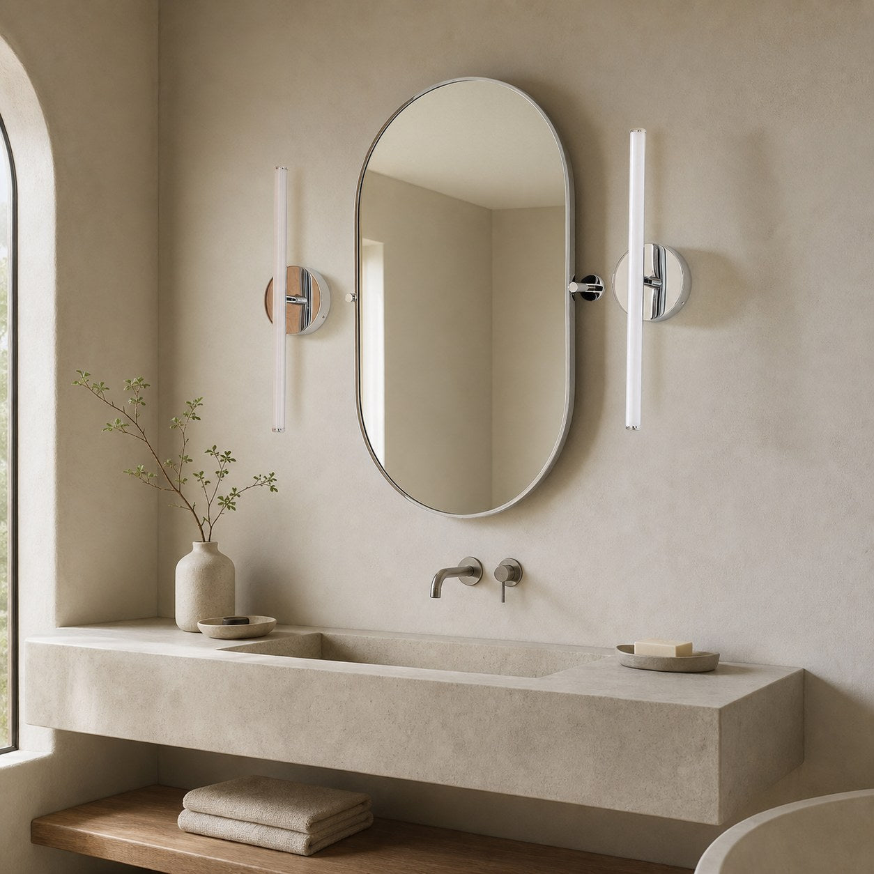 Voro Modern LED Wall Sconce - Metal Bathroom & Hallway Lighting Fixture