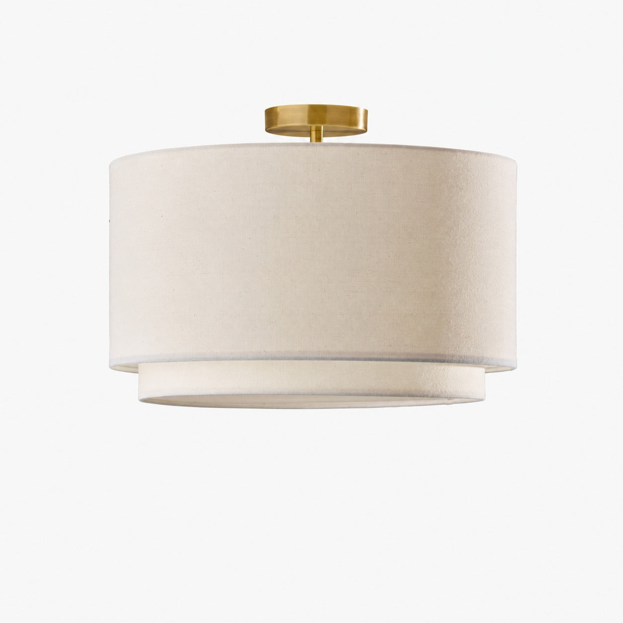 Dumora Fabric Drum Shade Ceiling Lamps - Double Layer Farmhouse Design