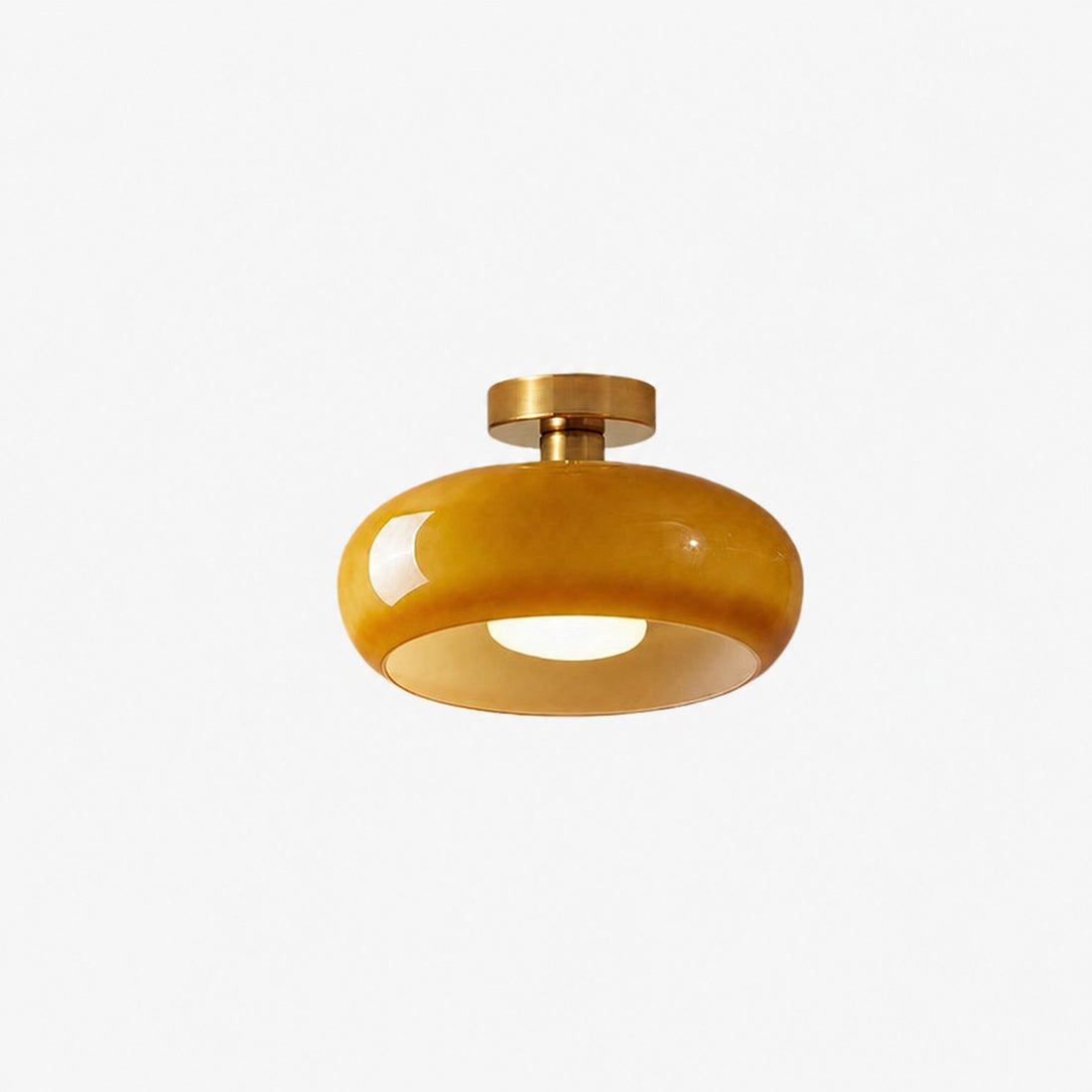 Bauvia Modern Round Glass Ceiling Lamp Clean Bauhaus Look Comfortable Ambient Lighting N63