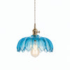 Petalbloom Rustic Tulip Glass Pendant Light – Floral Bud Design Hanging Lamp for Dining Area N58