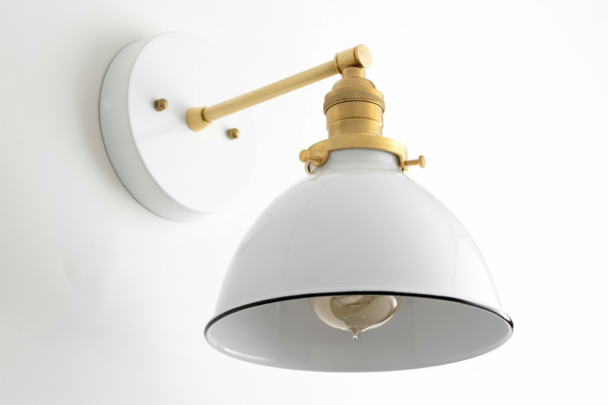 Conique Metal Contemporary Wall Light – Durable Metal Sconce for Bathroom or Hallway