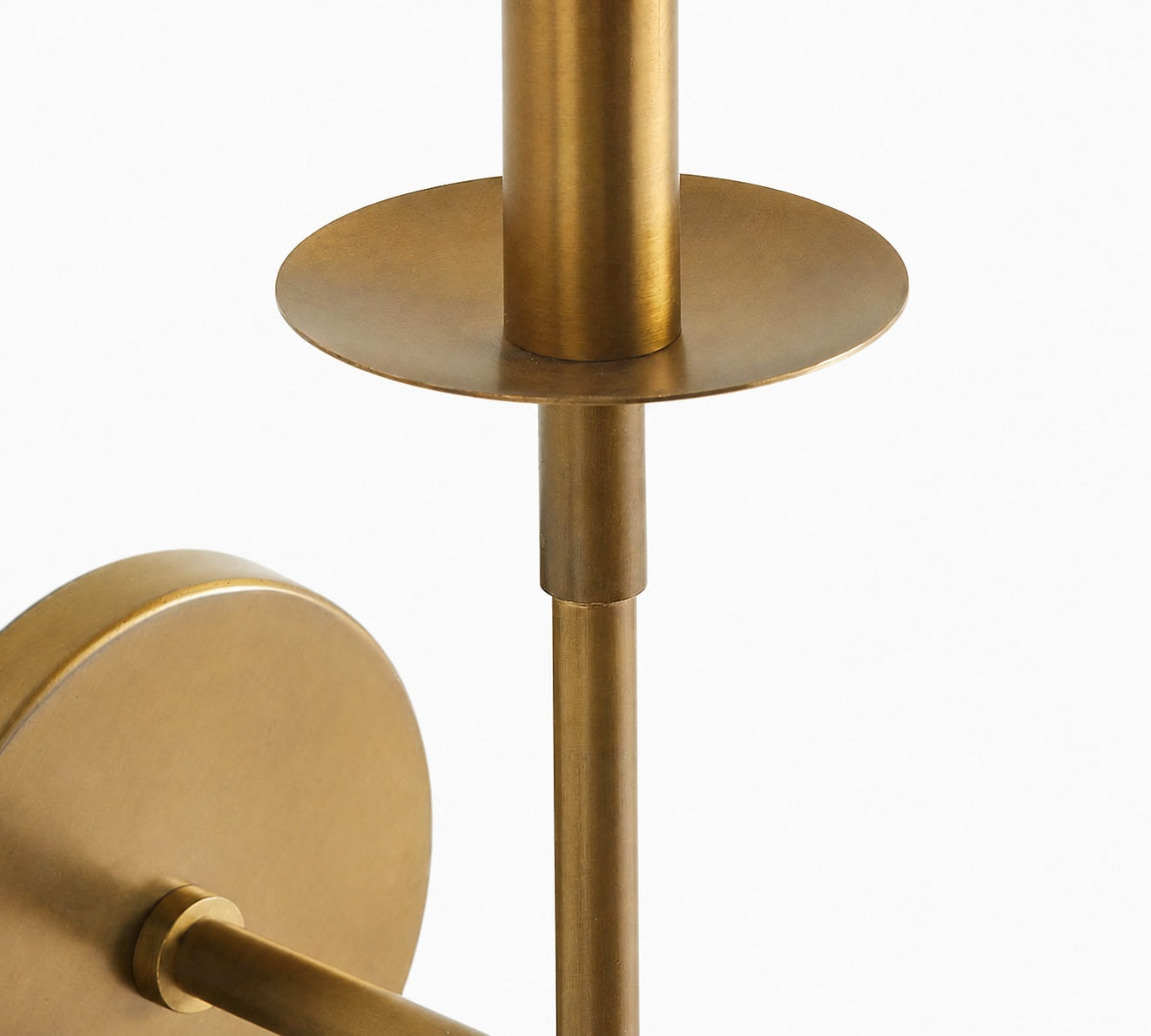 Rowan Bronze or Brass Wall Sconce - Iron Light with White Linen Shade for Home