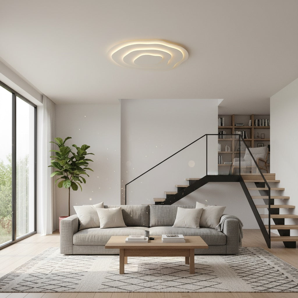 Aeris Mimir Wave-Form Acrylic Ceiling Light Modern Minimalist Surface Mount Lamp Living Room & Bedroom