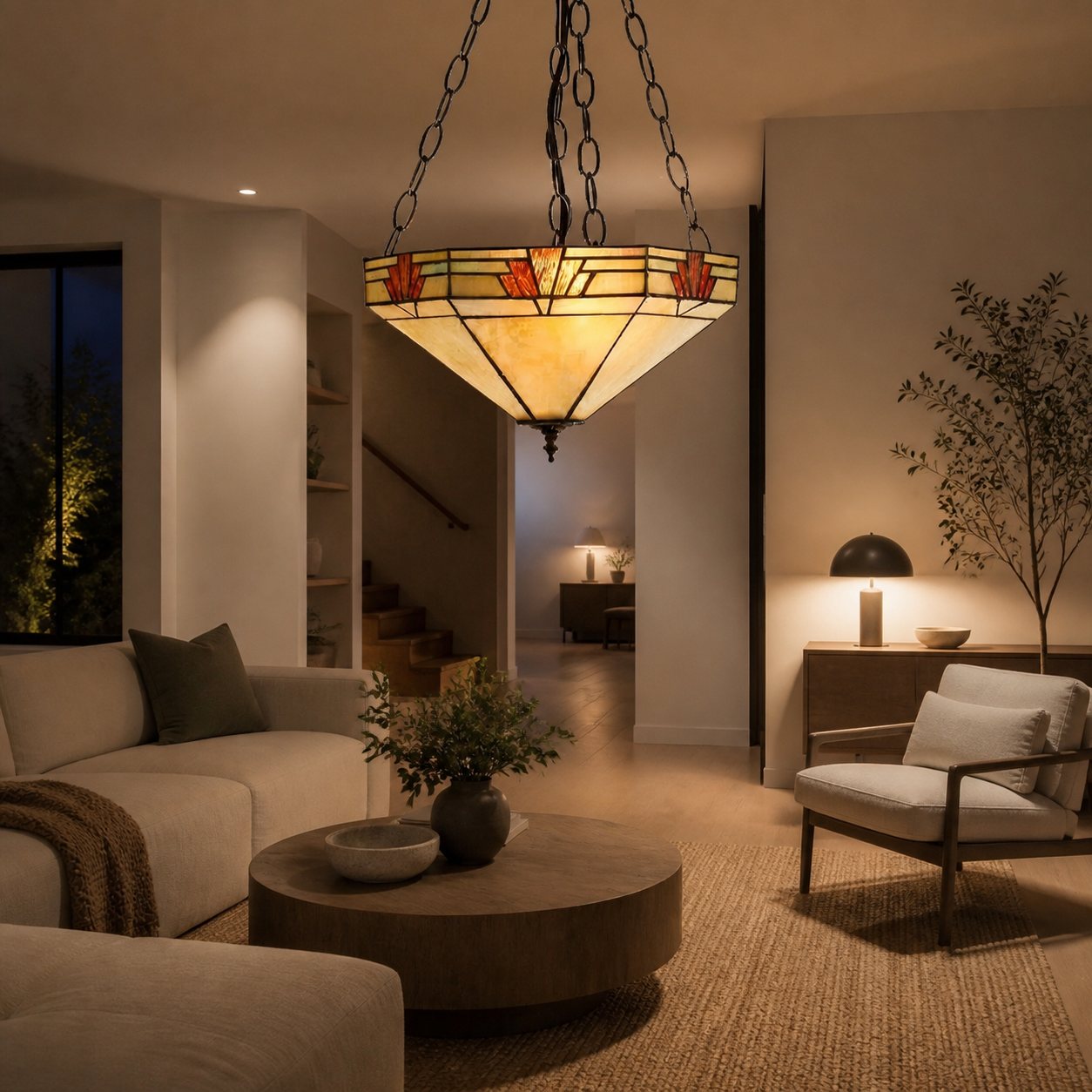 TF Nevada Pendant Light – Artisanal Glass Contemporary Inversion for Dining Areas and Entrances