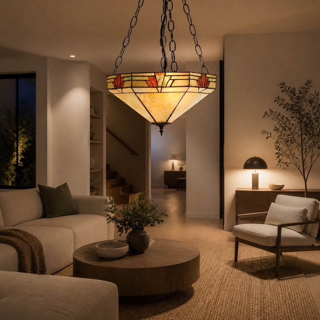 TF Nevada Pendant Light – Artisanal Glass Contemporary Inversion for Dining Areas and Entrances