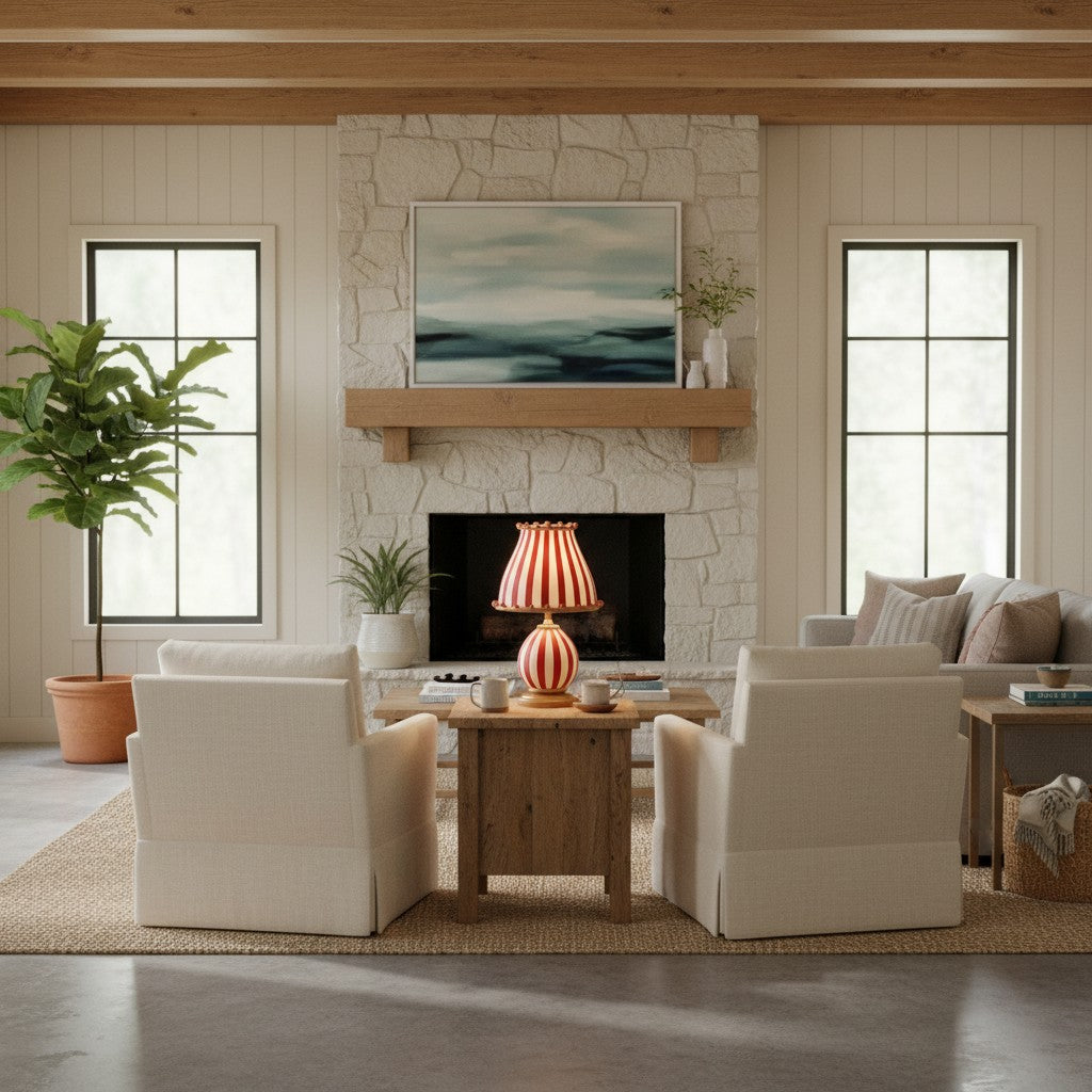 Festilo Playful Sculptural Table Lamp with Dome Shade - Modern Accent Design for Living Room