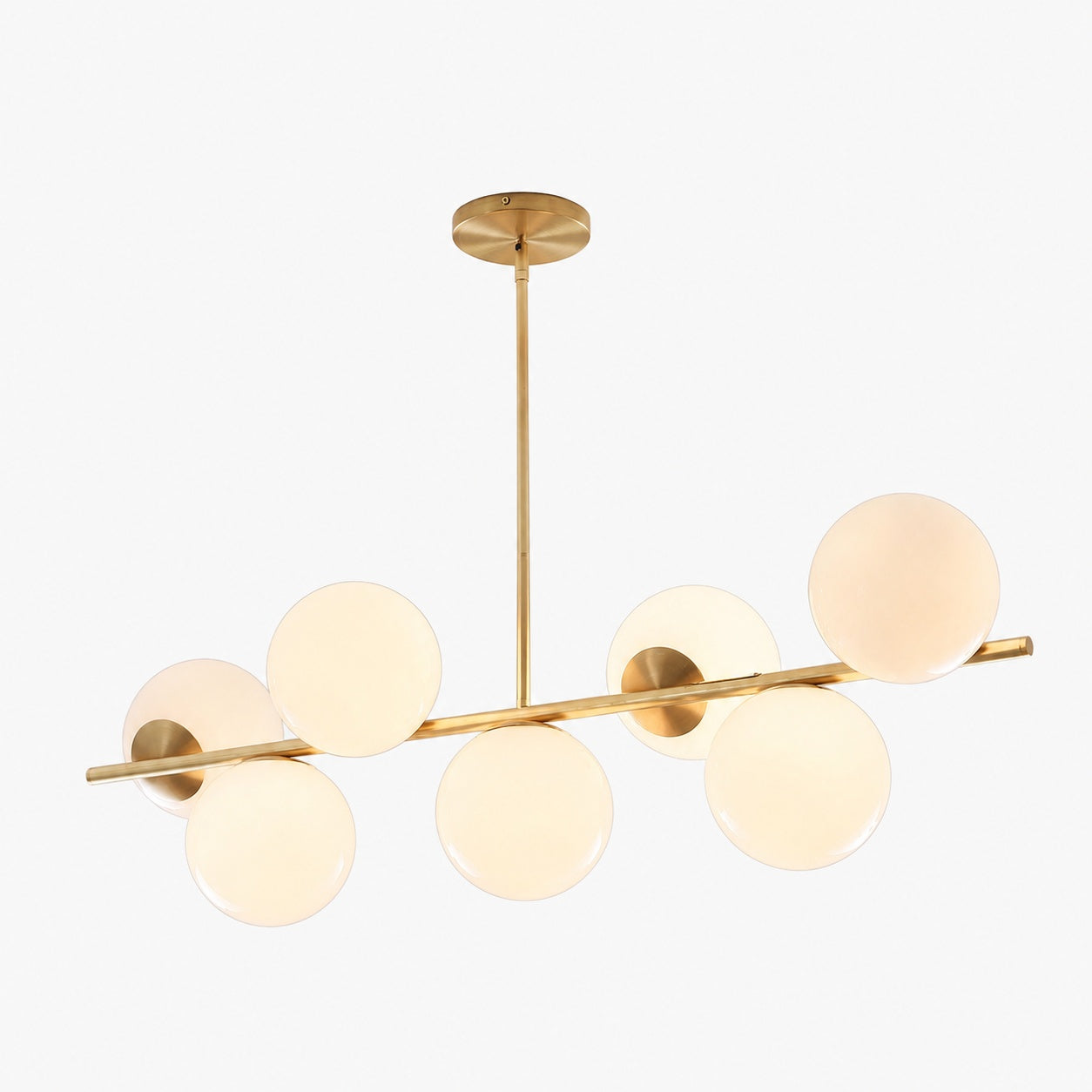 Alessora Brass Milk Glass Chandeliers- Great for Covered Outdoor Areas