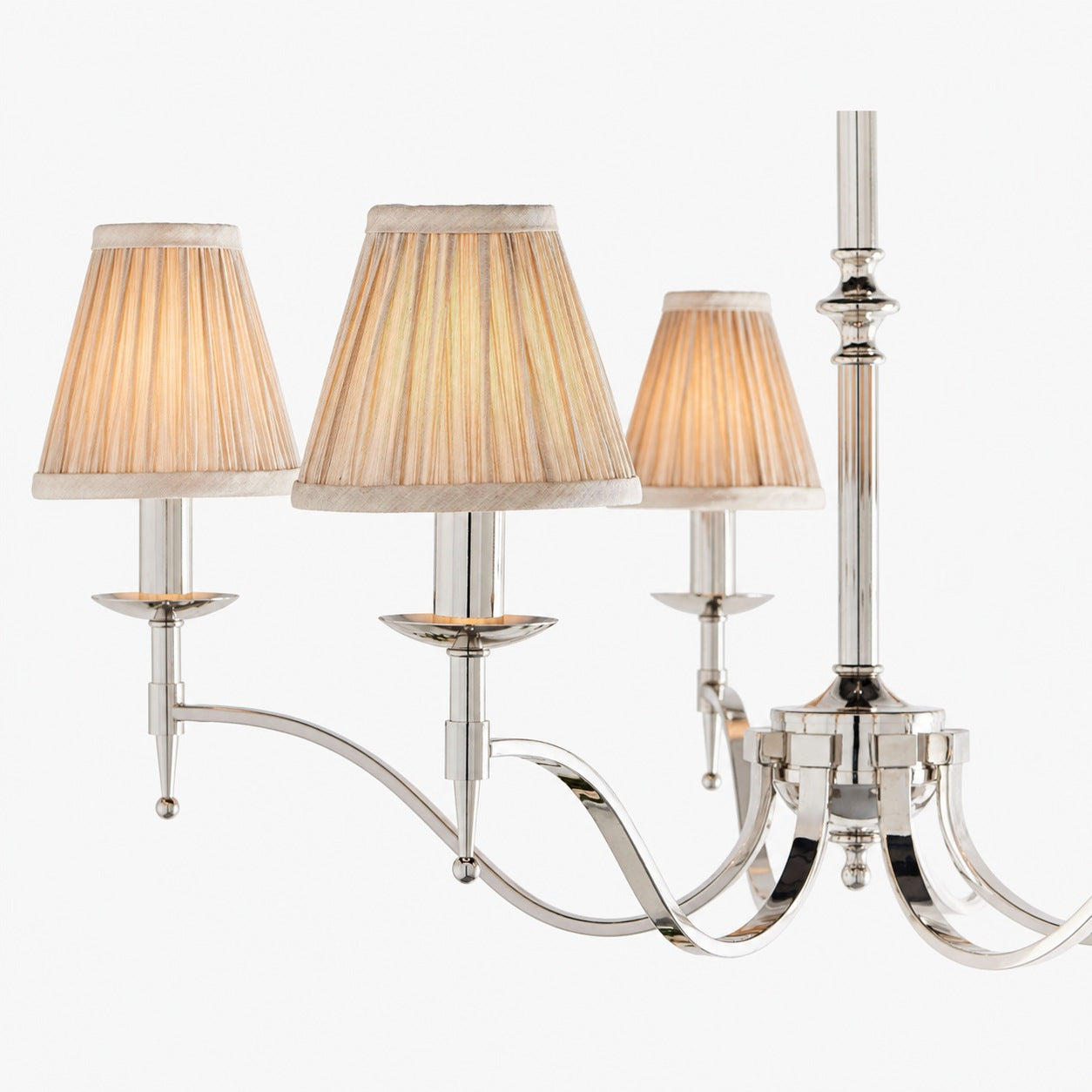 Tela Timeless Classic Elegant Multi Arm Stanford Chandelier - Metal Fabric Lighting for Living Room