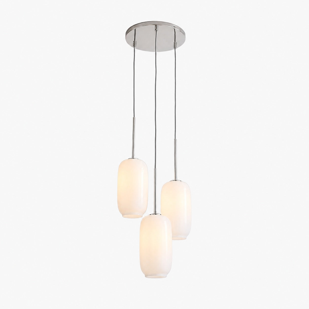 Lumivelle Pebble Glass Chandelier - 3-Light Modern Pendant Style
