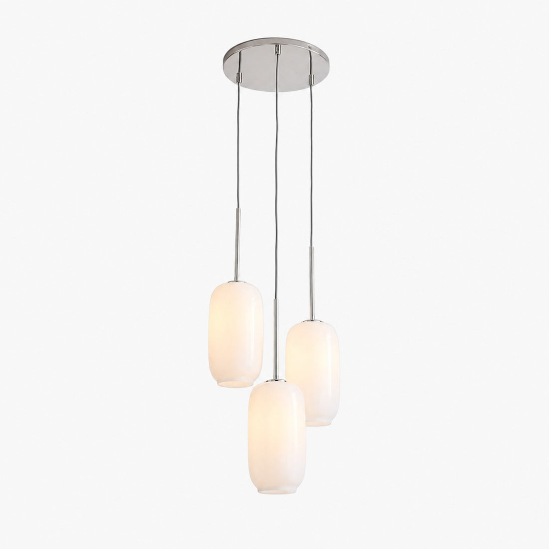Lumivelle Pebble Glass Chandelier - 3-Light Modern Pendant Style