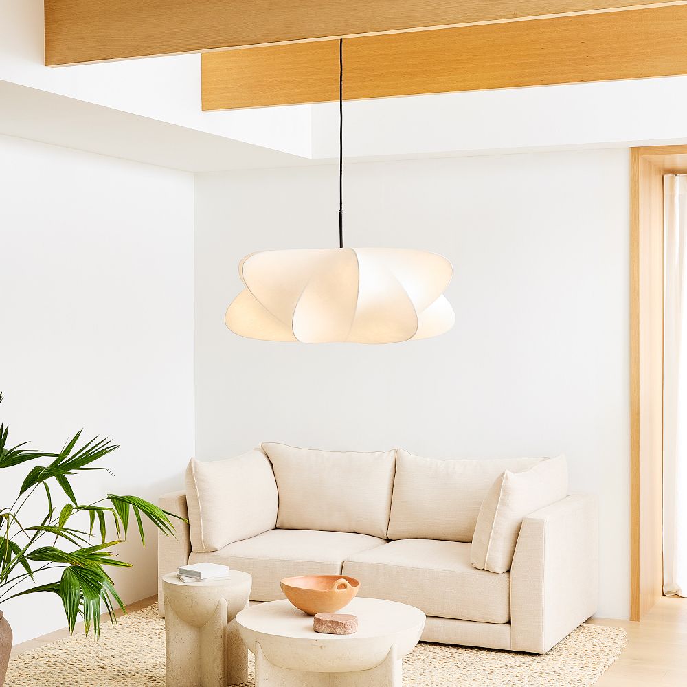 Havion Cocoon Pendant Lamp - Minimalist Polymer Shade with Adjustable Hanging
