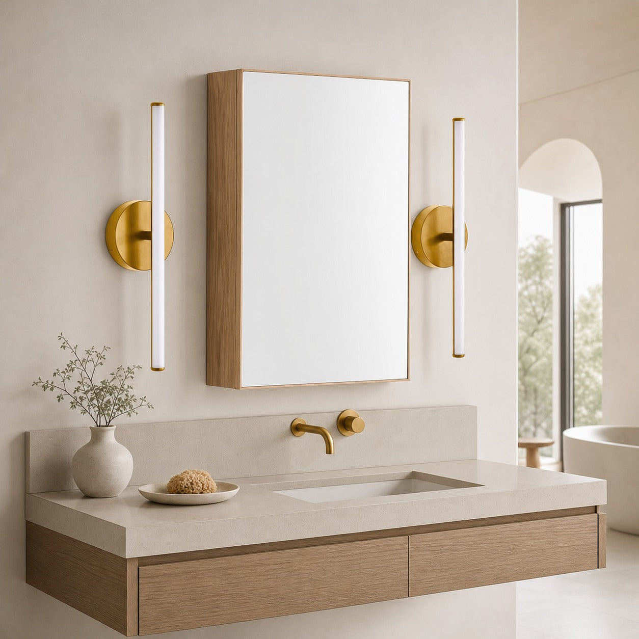 Voro Modern LED Wall Sconce - Metal Bathroom & Hallway Lighting Fixture