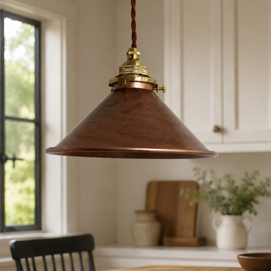Hand-Rusted Nordic Farmhouse Pendant Light Fixture