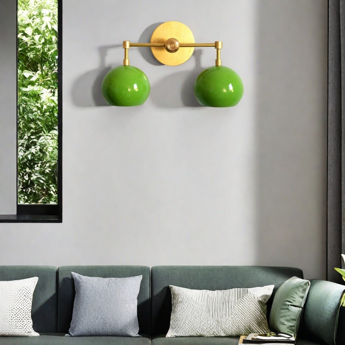 Spring Green Shades Sconce - Double Bubble Pop Vanity Wall Light