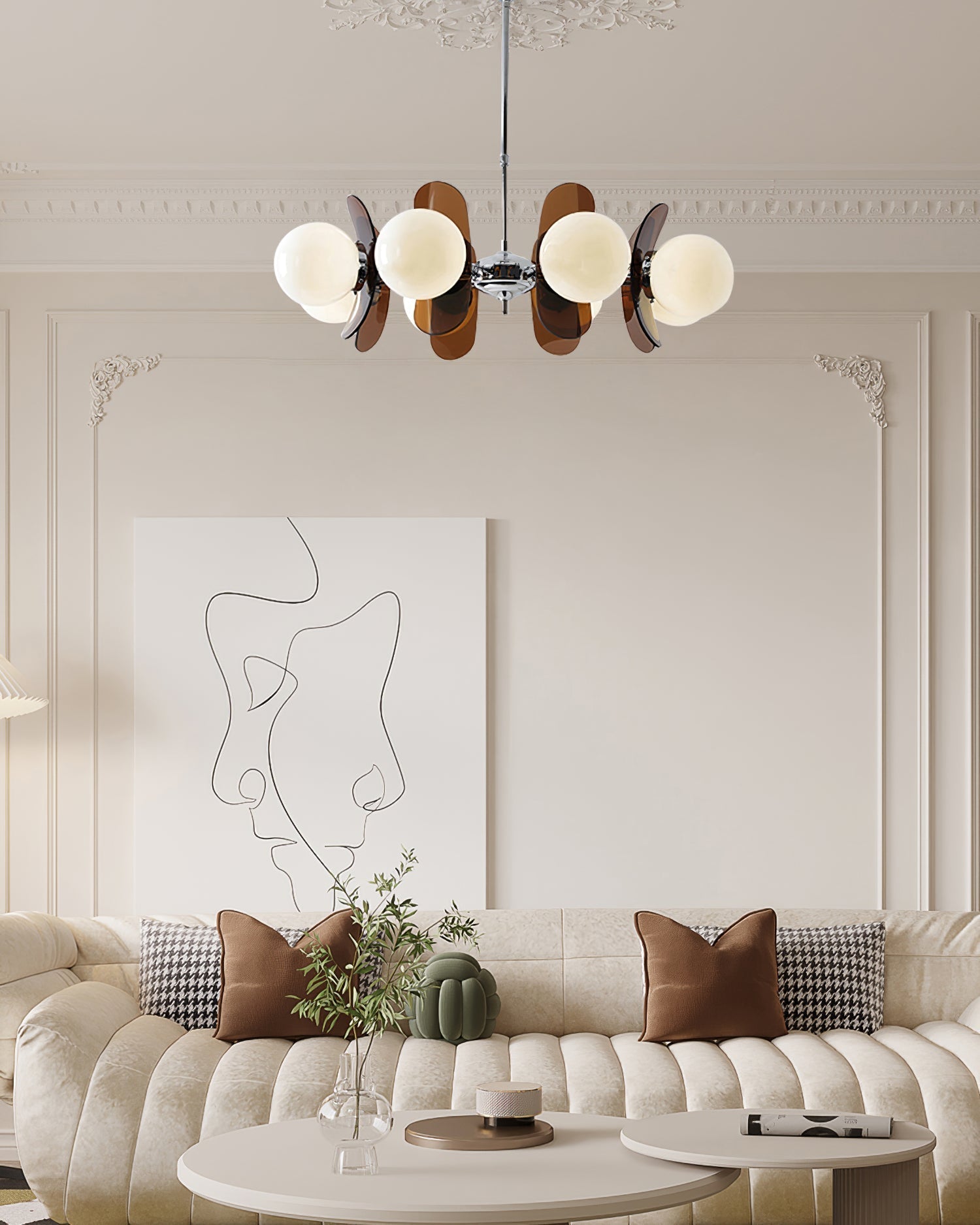 Modern Skateboard Shape Chandelier