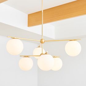Alessora Brass Milk Glass Chandeliers- Great for Covered Outdoor Areas