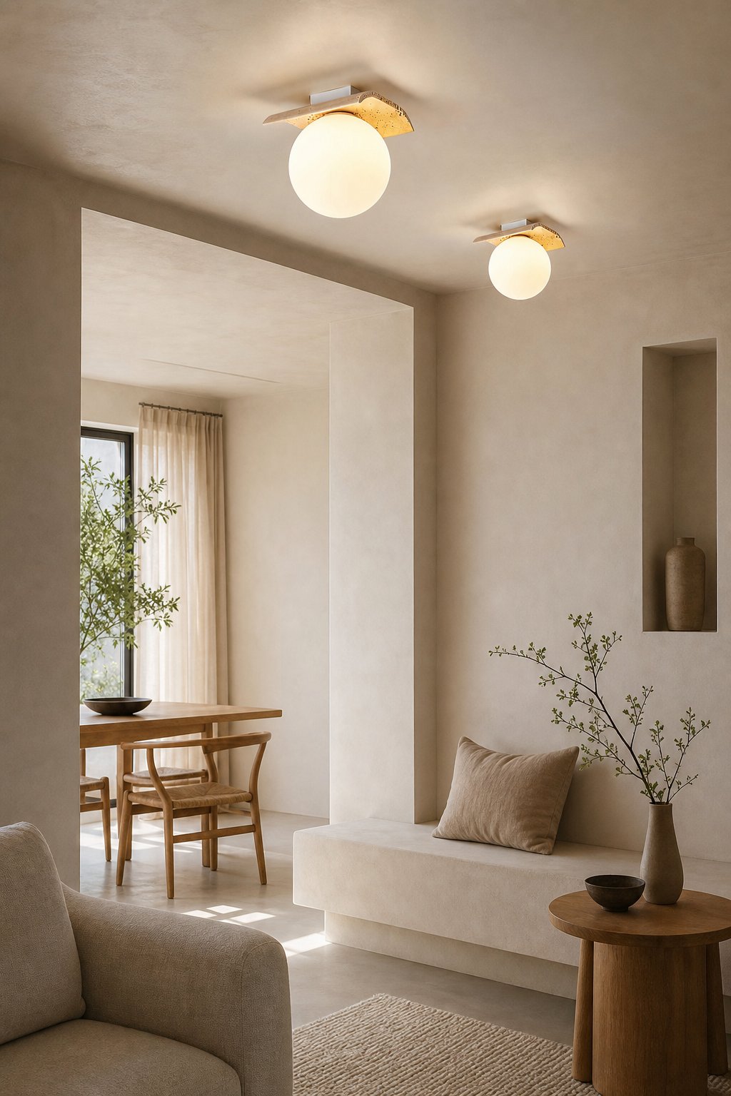 Bianca Globe Ceiling Lamp