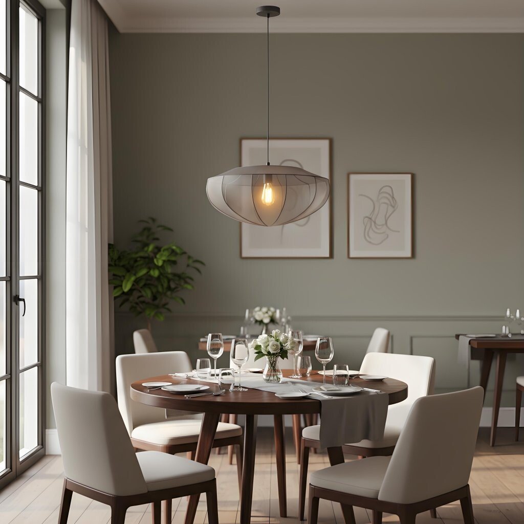 Lumifil Modern Mesh Pendant Light - Hanging Fabric Lghts are Suitable for Dining Rooms or Kitchen Islands