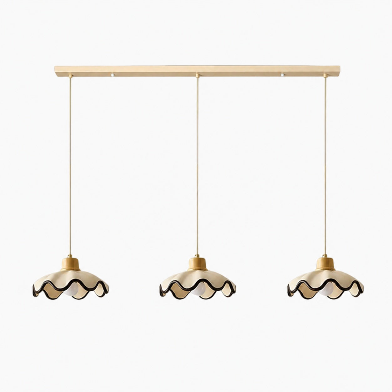 Moliro Scalloped Pendant Light - Modern Wavy Lighting for Dining Room