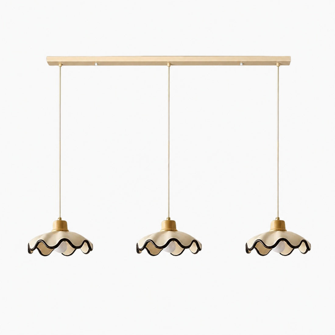 Moliro Scalloped Pendant Light - Modern Wavy Lighting for Dining Room