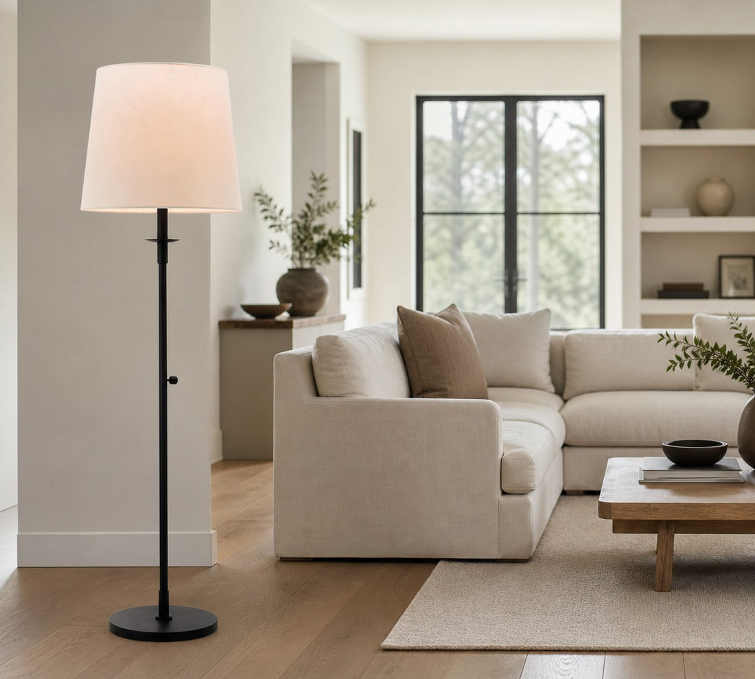 Rowan Articulating Floor Lamp - Adjustable Iron Design for Task Lighting