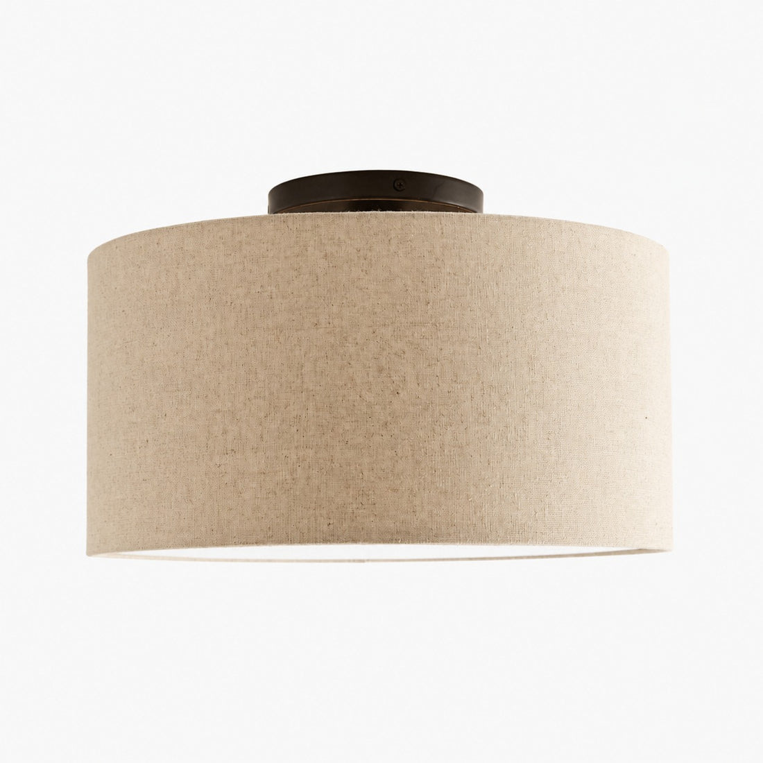 Jelvane Drum Flush Mount with Fabric Shade