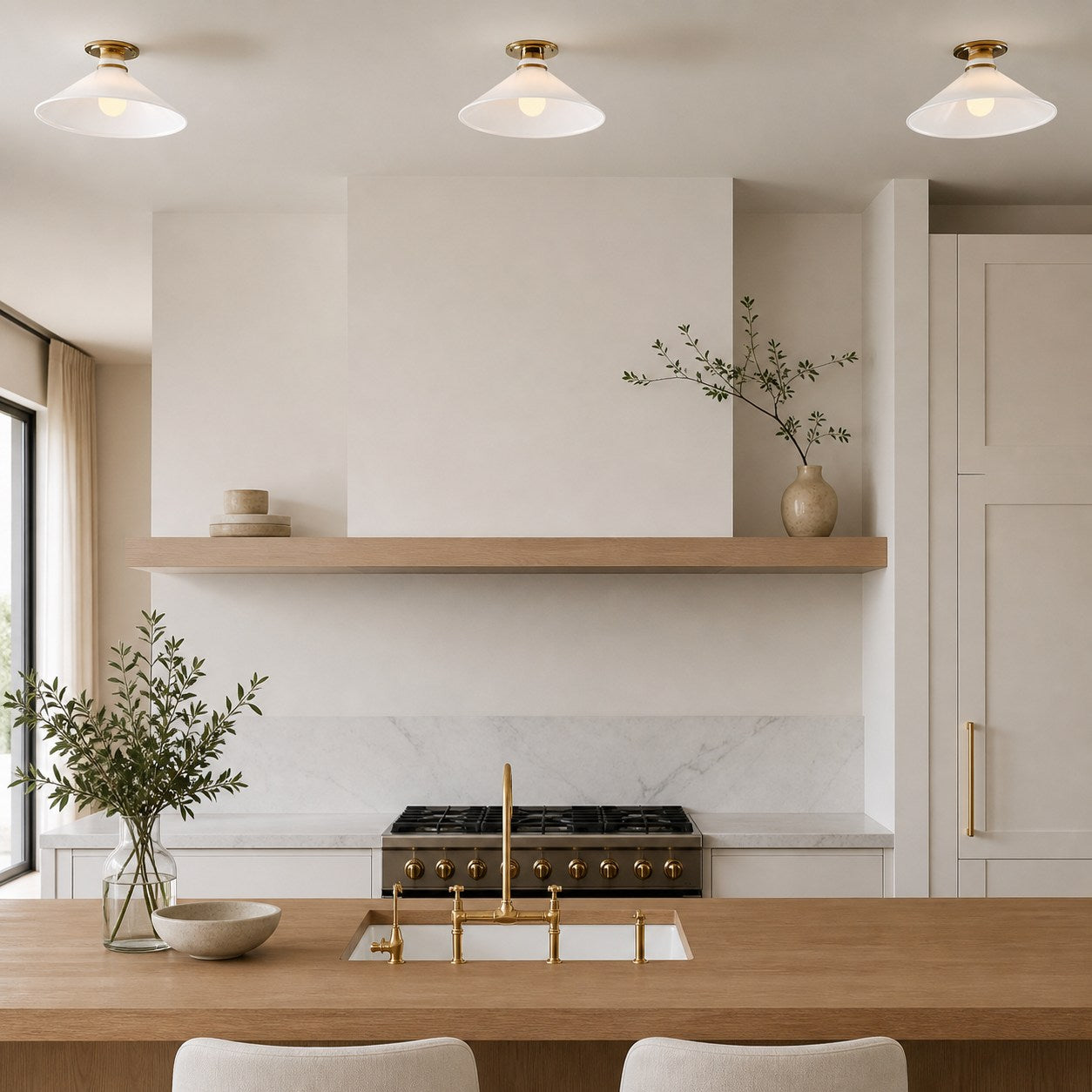 Aurenza Flush Mount – Farmhouse Ceiling Light with Simple Elegant Design