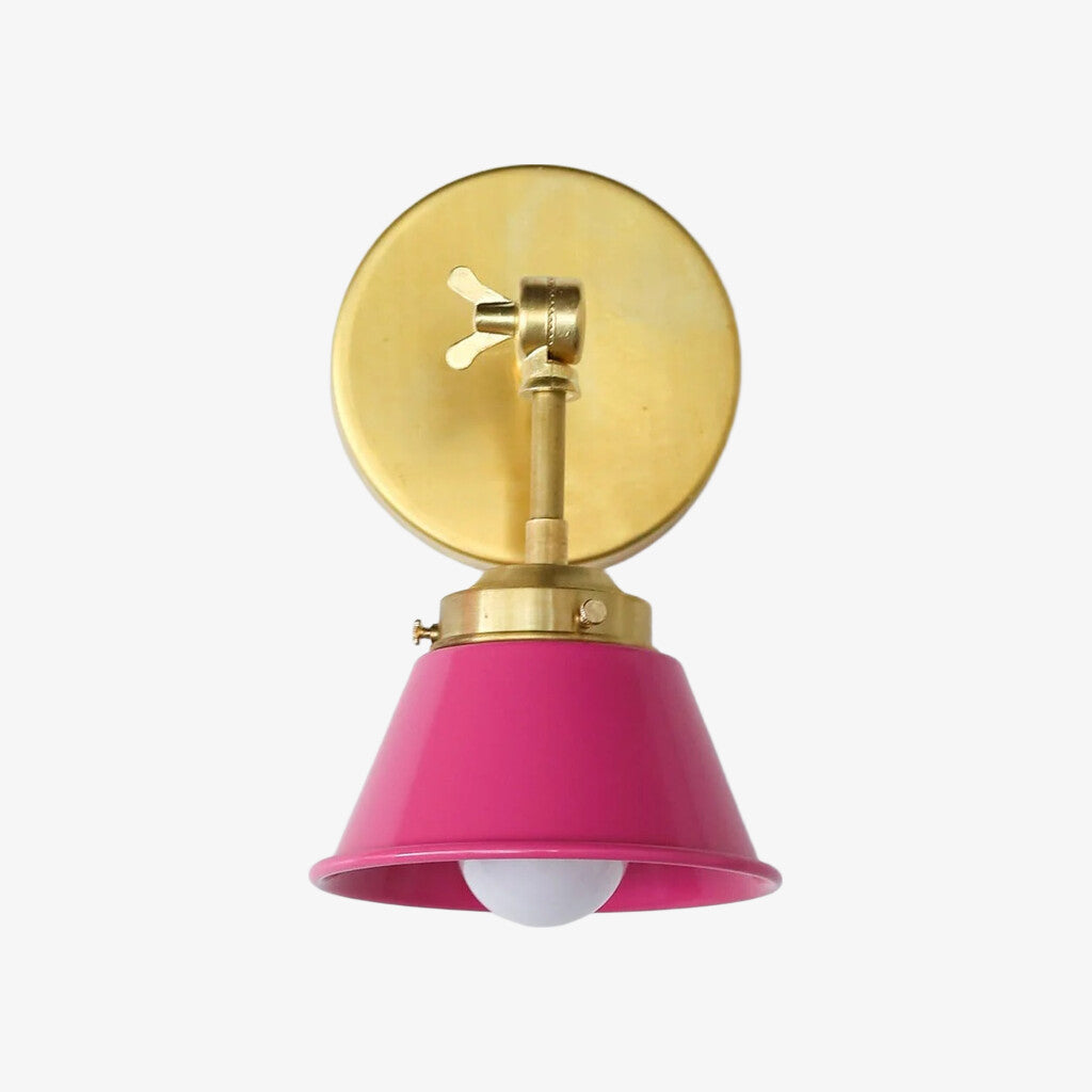 Modern Cone With Elegant Swivel Mechanism Brass Wall Lamp