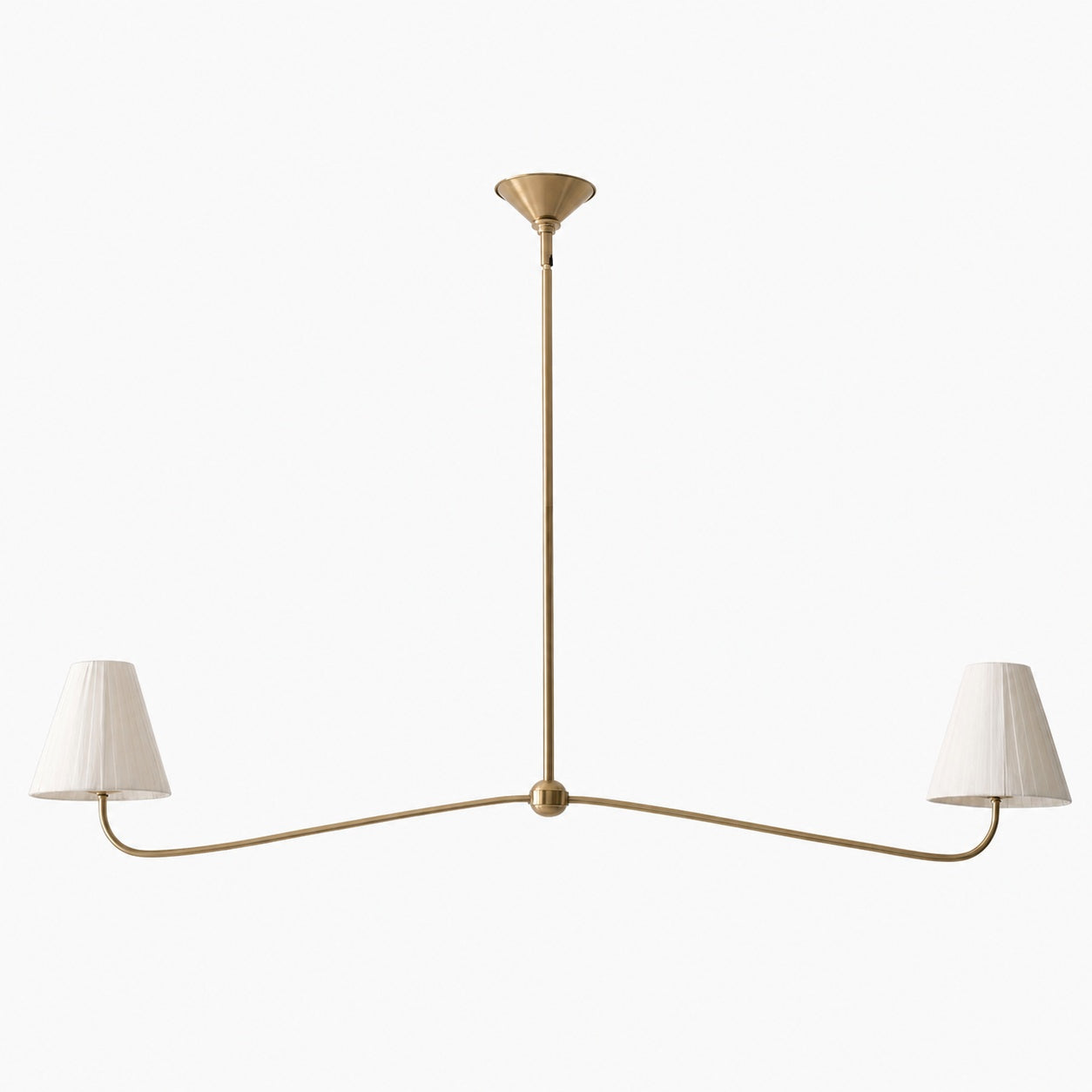 Fibura Metal Modern Linen Shade Linear Chandelier - Clean Lines