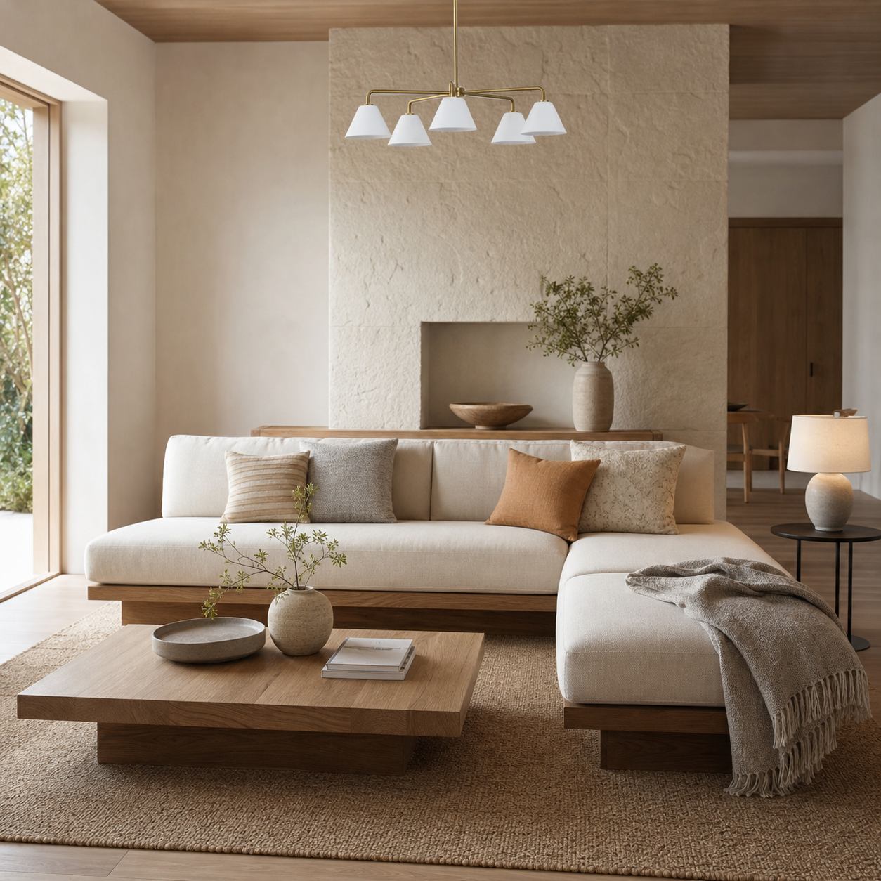 Conica Sculptural 5-Light Cone Chandelier - Modern Glass Lighting for Home