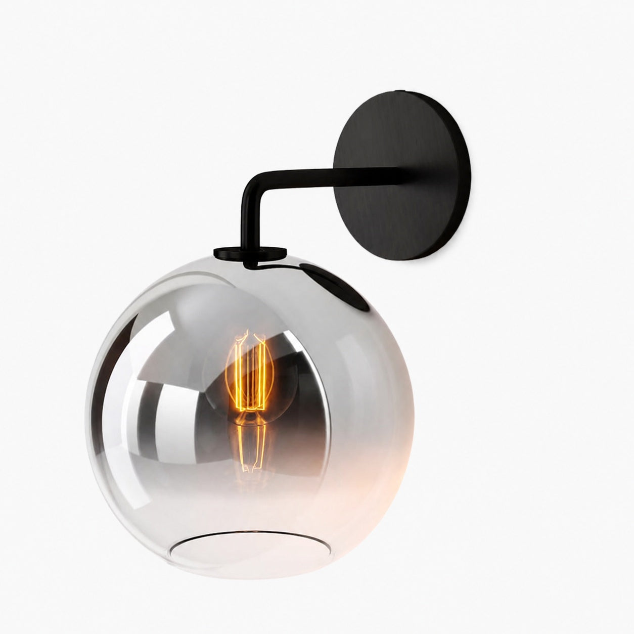 Selvion Artistic Globe Sconce Light - Handcrafted Glass Sculptural Wall Fixture
