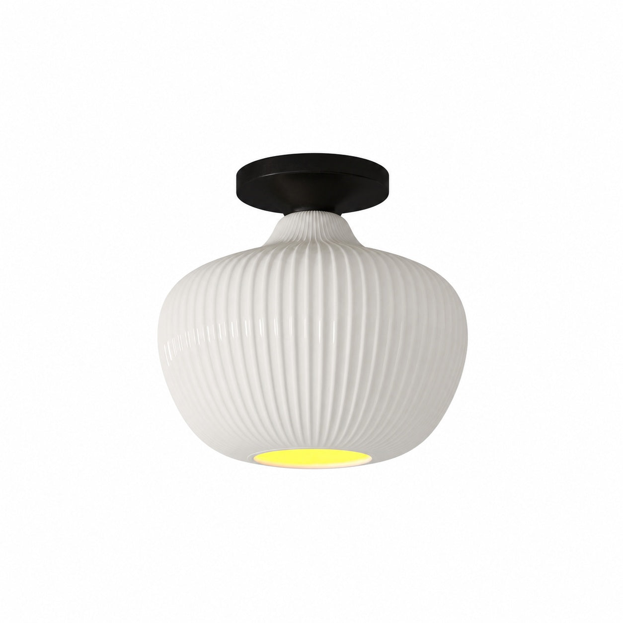 Rivrona Glass Flush Mount Ceiling Light - Modern Champagne Globe Design