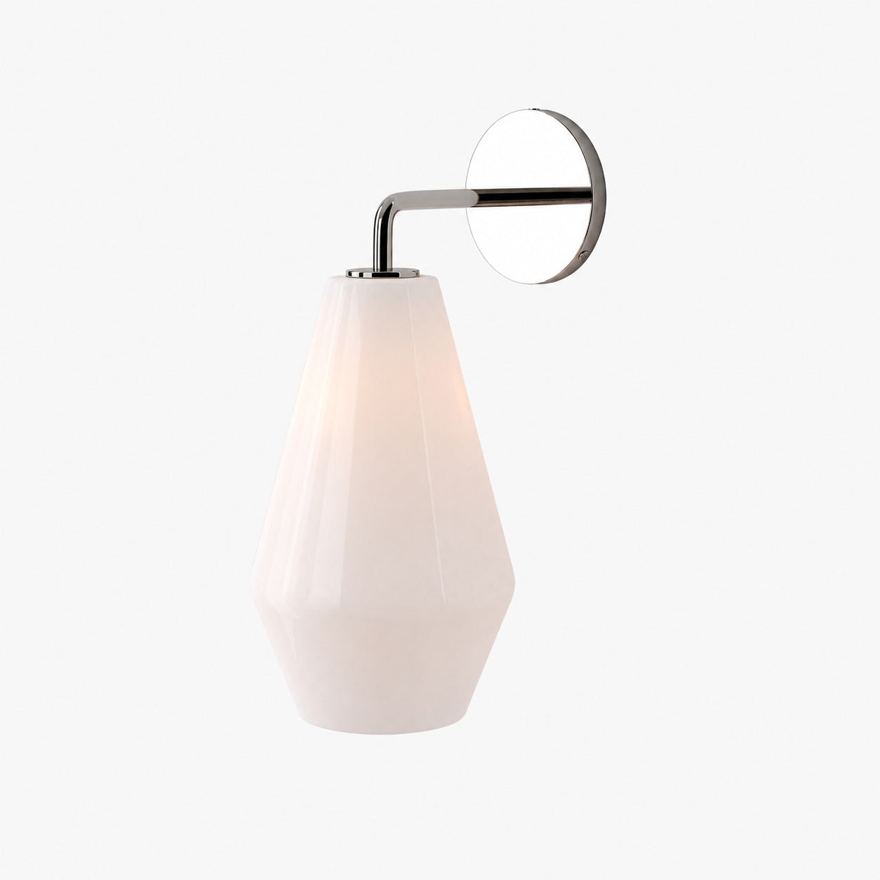 Merin Sculptural Milk Glass Geometric Wall Lamp