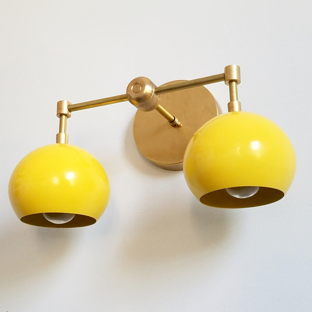 Sunshine Yellow Shades Sconce - Bubble Pop Vanity Wall Light For Bedroom