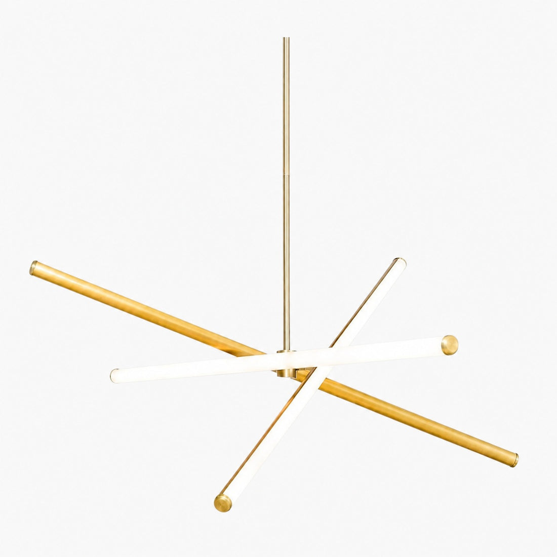 Voro Minimalist Chrome Light Rods - LED Semi-Flush Mount Ceiling Light