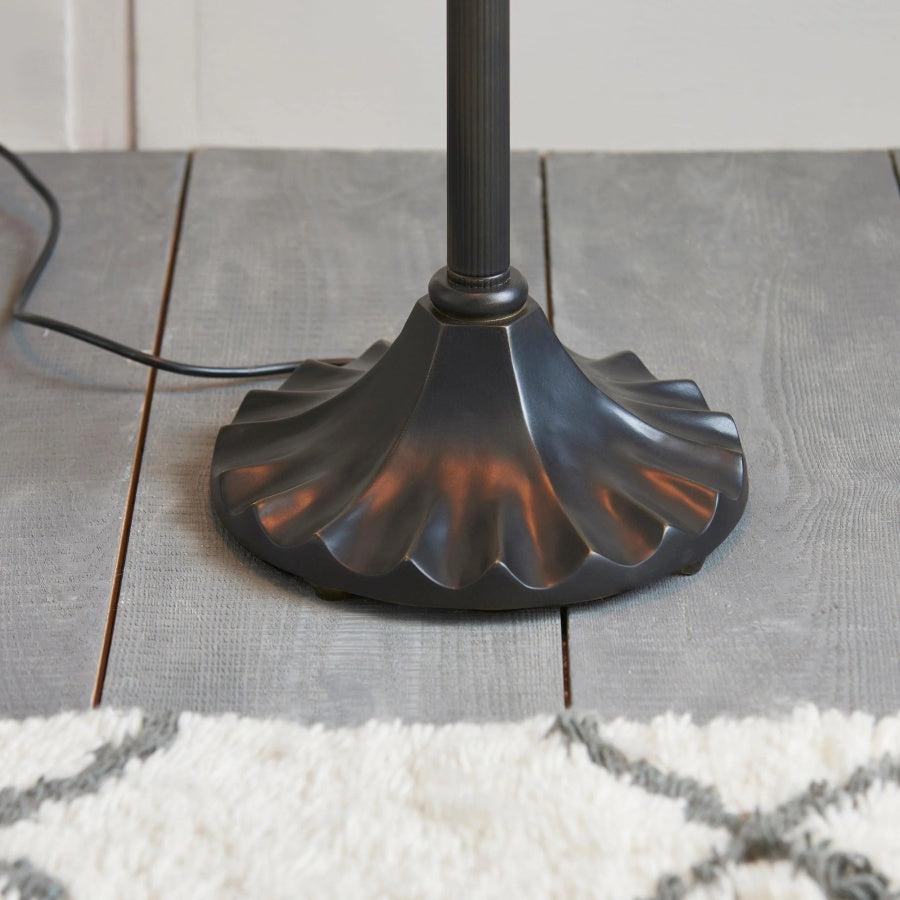 TiffStar Art Glass Floor Lamp with Ornamental Pattern Shade – Standing Light for Living Rooms