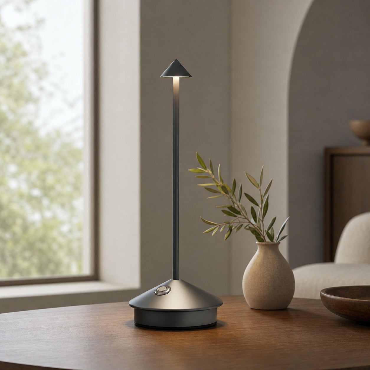 Glimma Cordless Rechargeable Table Lamp Modern Design LED Touch Lighting for Home Decor N39