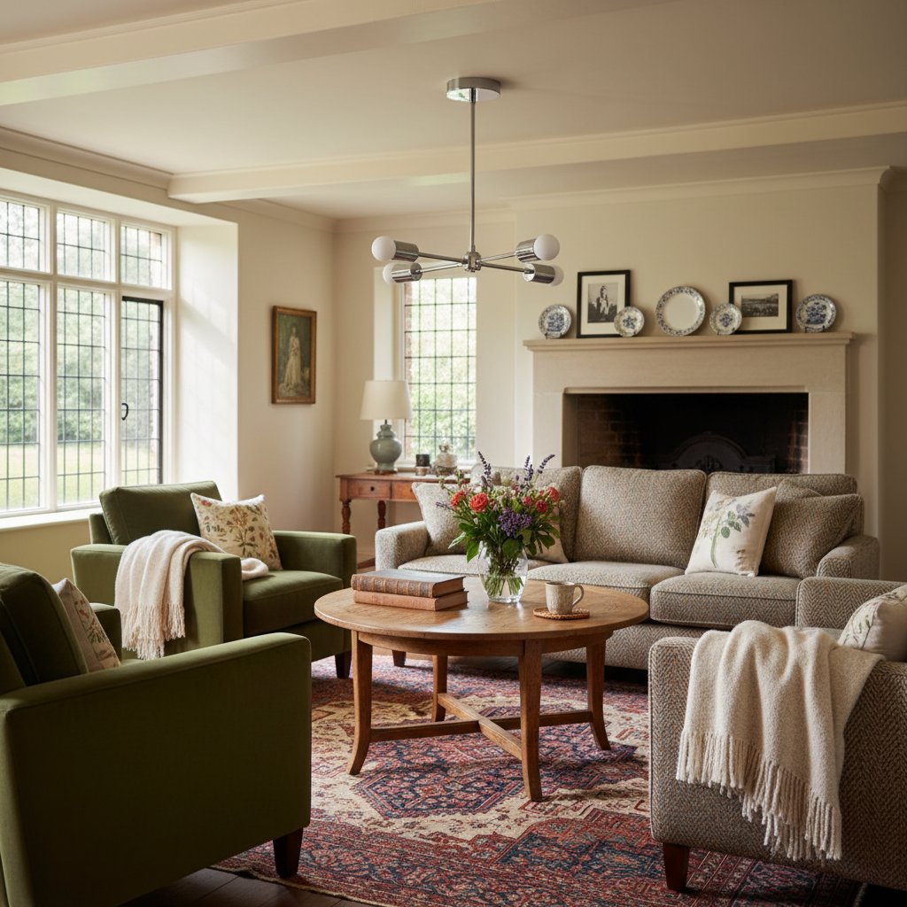 Lumen Radial-Arm Geometric Lamp – Modern Ceiling Lighting for Foyer or Office