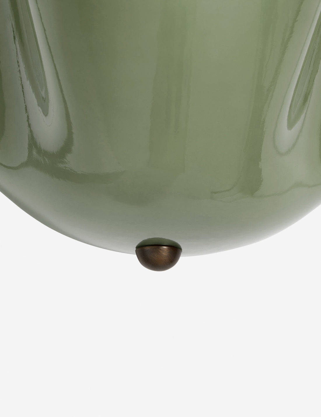 Bellina Glass Flush Mount Ceiling Light - Brass Accent Modern Fixture