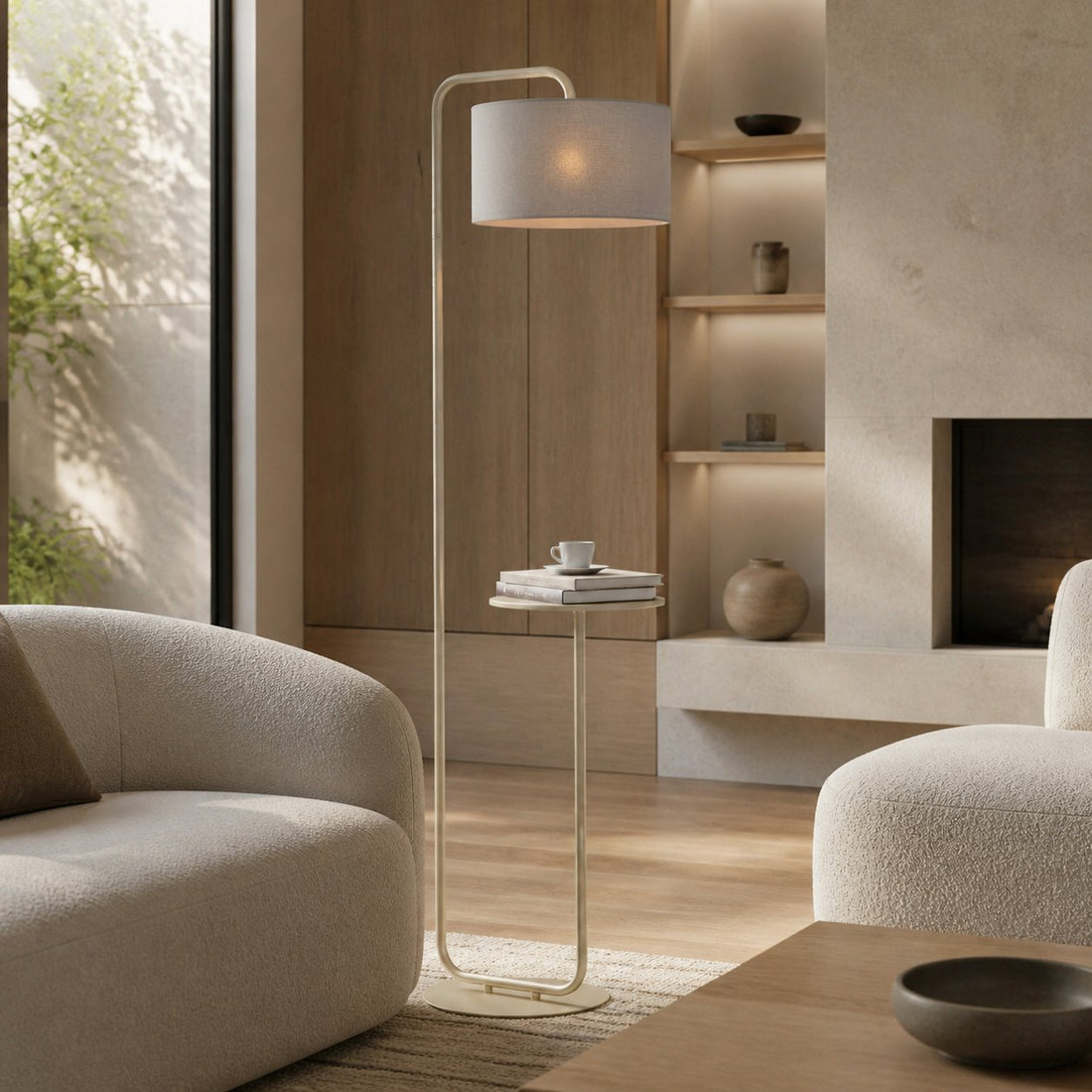 Lirra Multi-Functional Floor Lamp with Table-Top Design – Stylish Standing Lamp for Living Areas