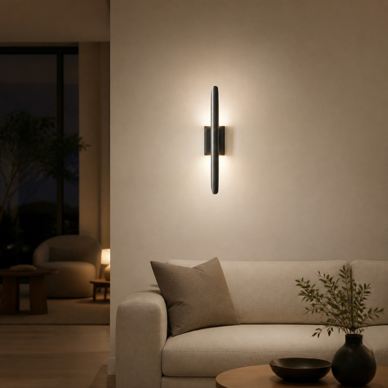 Modo Wall Sconce Minimalist Metal Frame - Contemporary Design for Bedroom, Entryway and Office