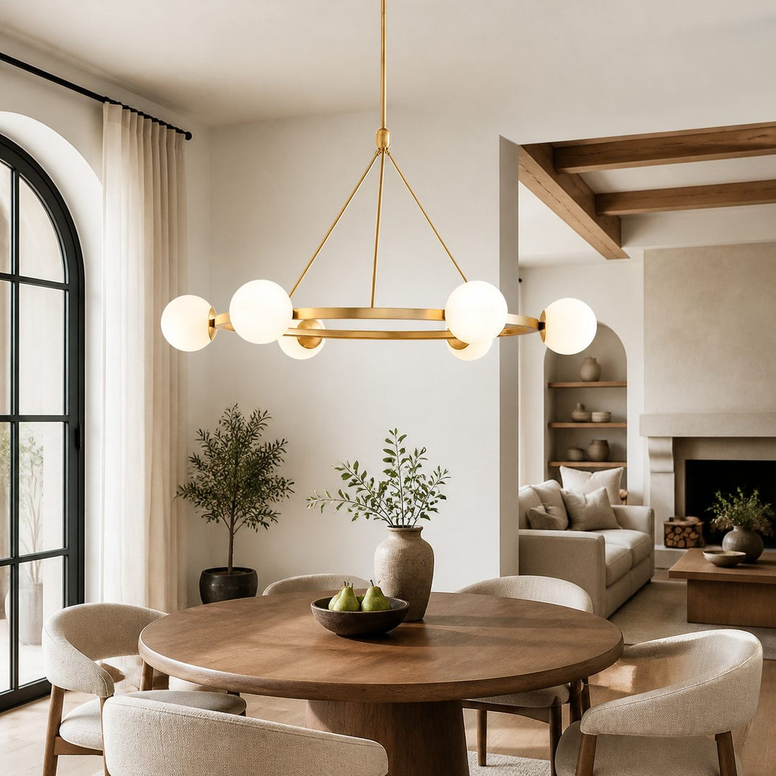 Brelia Round Light Chandelier - Modern Globe Chandelier in Stylish Design