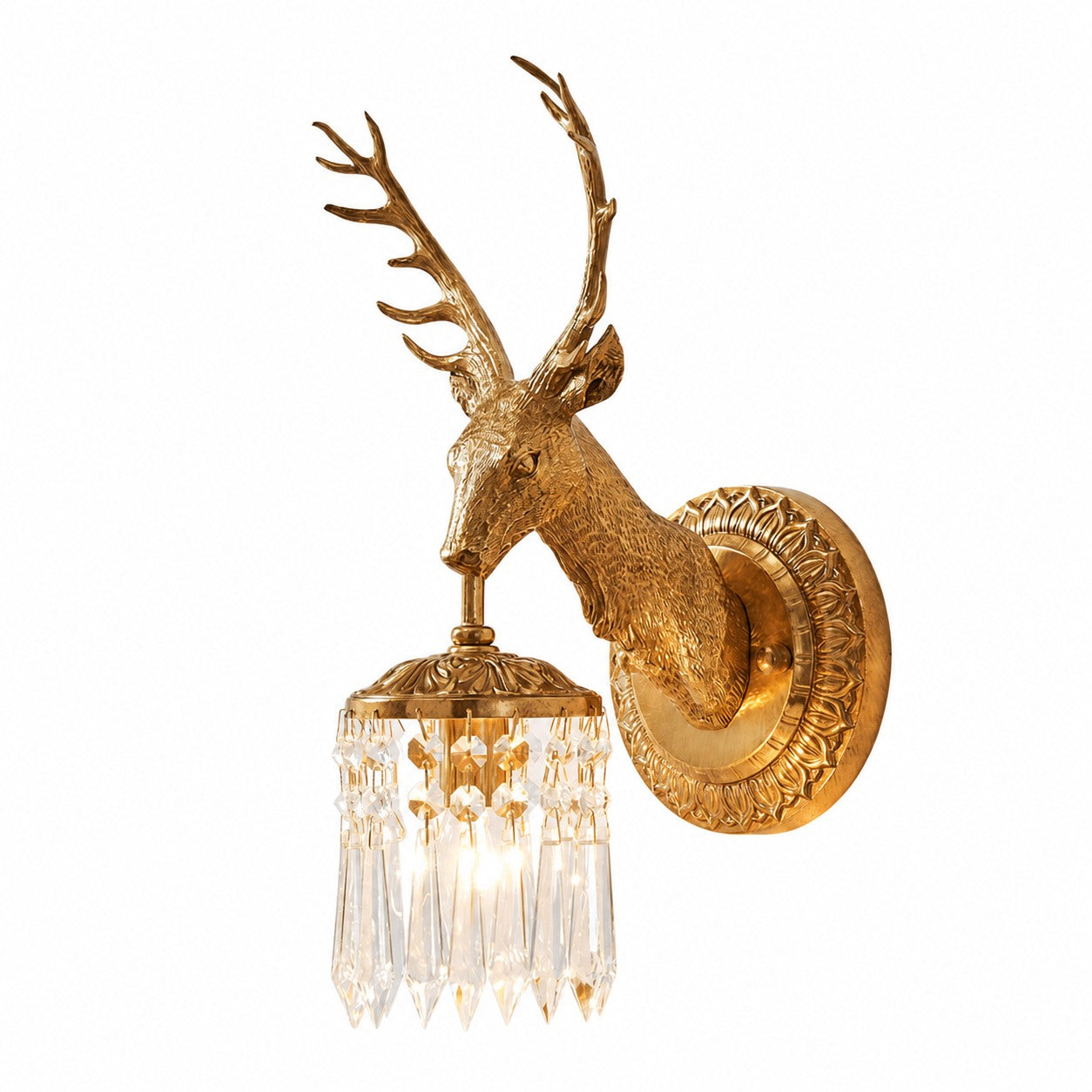 Antler Crystal Wall Lamp