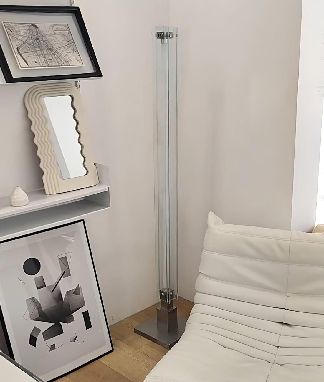 Industrial Style Minimalist Glass Floor Lamp