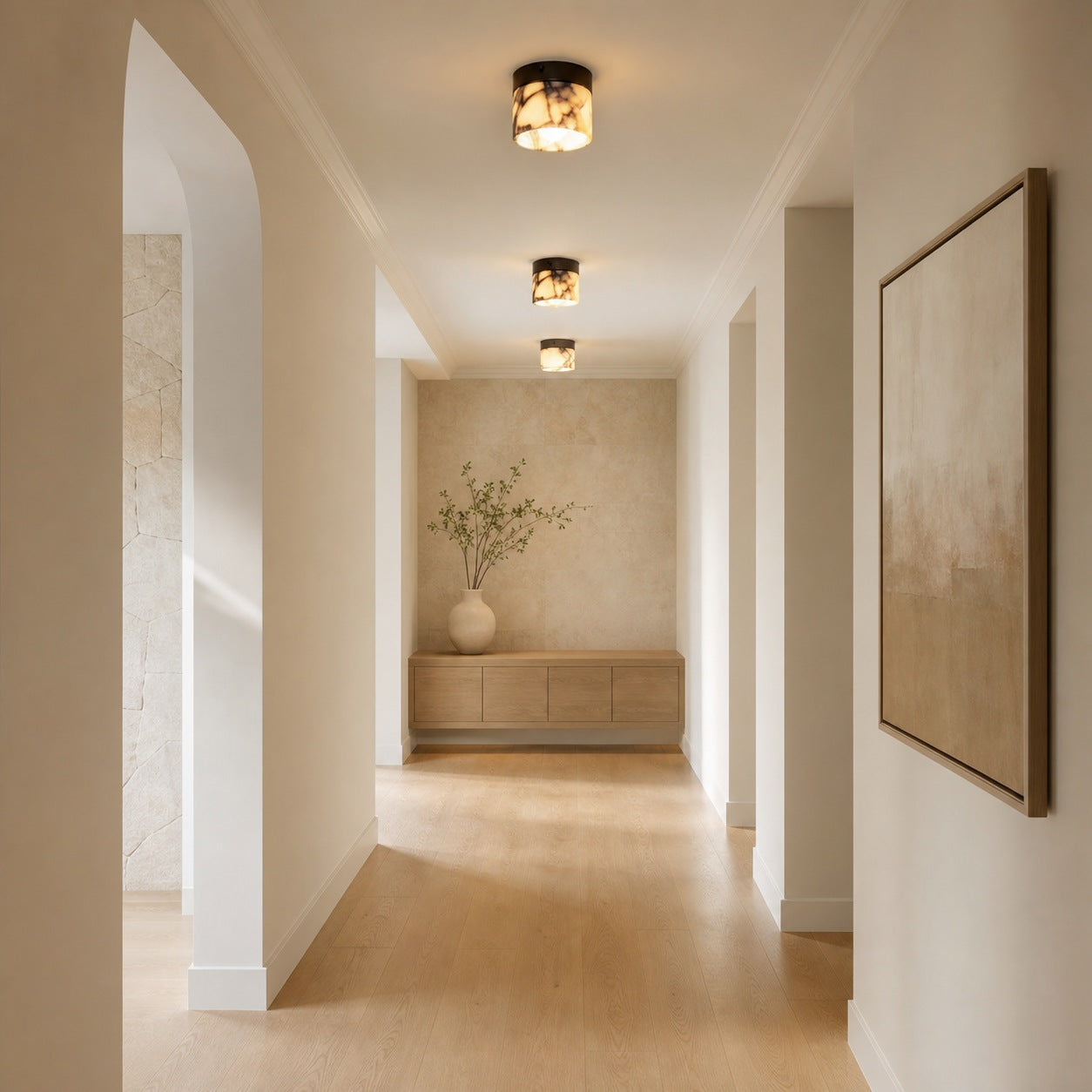 Marble Round Ceiling Lamp
